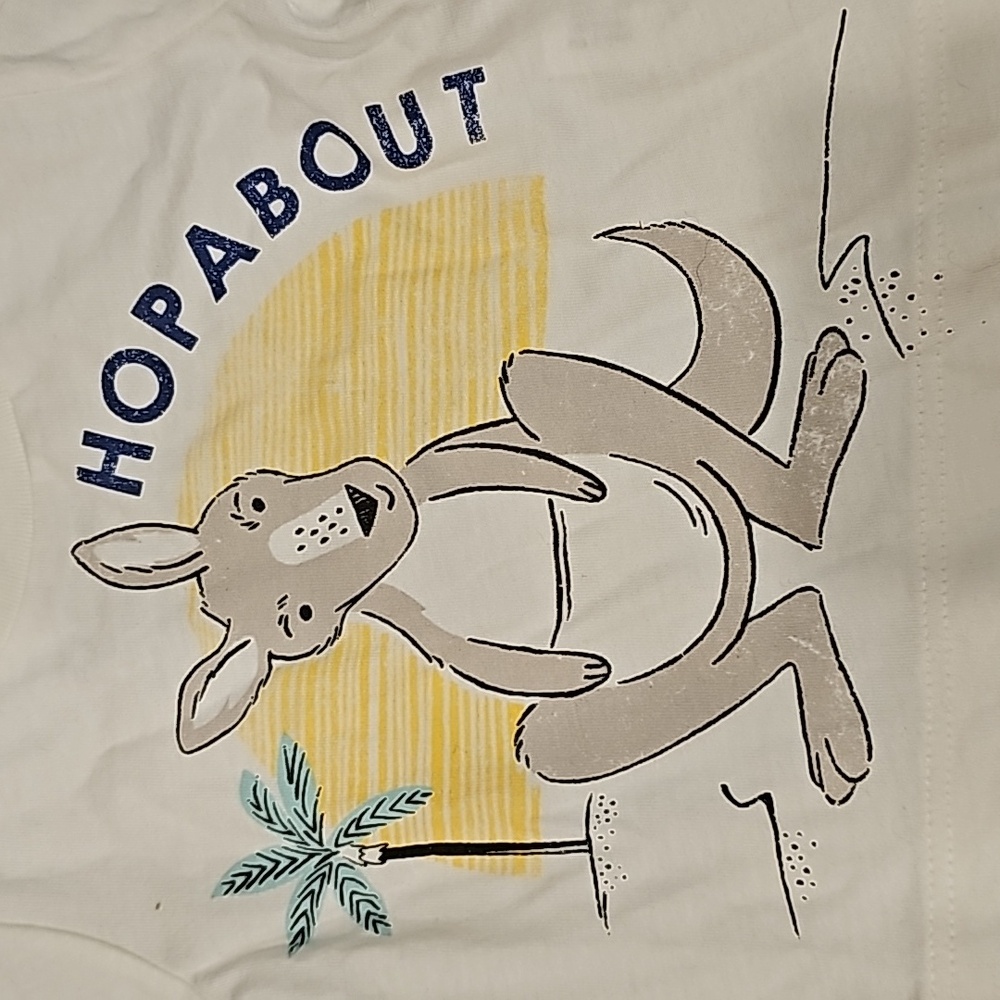 F Peek Adventure cute Kangaroo hopabout shirt 0-3mo. Infant, adorable - Picture 4 of 7